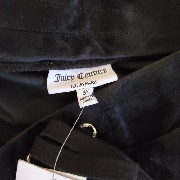 Juicy Couture Black velvet jogger athletic active line pants plus size 3X NEW!!! - Picture 3 of 4